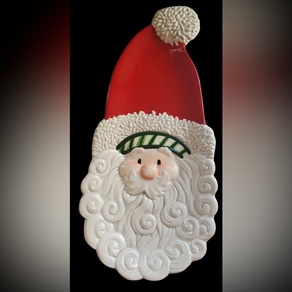 Fitz And Floyd Stocking Stuffers  Series Santa Server Plate - Picture 4 of 5